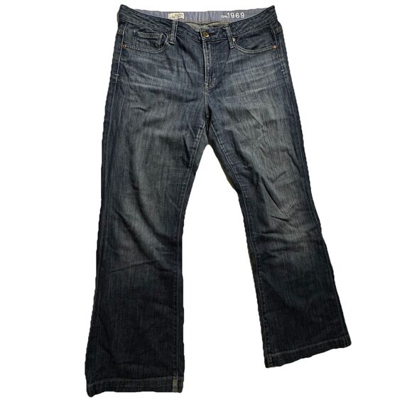 Vintage Gap Long and Lean Size 10/30 Med. Wash Wide Bootleg Lightweight Premium - Picture 1 of 10